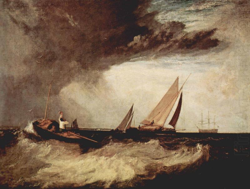 J.M.W. Turner Ein Fischer von Shoeburyness preit einen Prahm von Whitstable china oil painting image